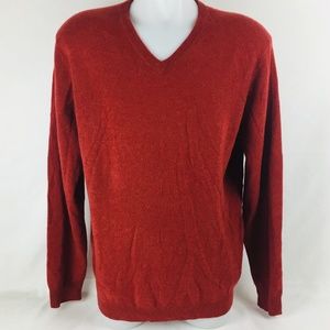 Club Room Mens Cashmere Pullover Sweater Red (E6)